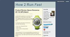 Desktop Screenshot of how2runfast.com